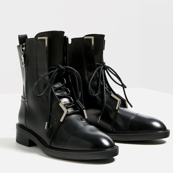 Zara Shoes Zara Leather Boots Poshmark